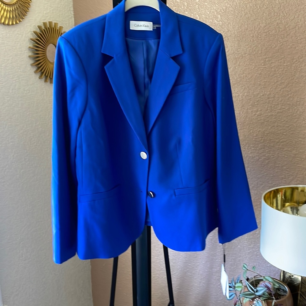 Blue Calvin Klein Blazer 16W